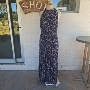 Navy Patterned Dress | Curve XL