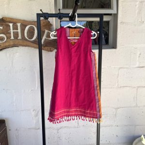 Pink Linen Feel Dress | 11-12 Years