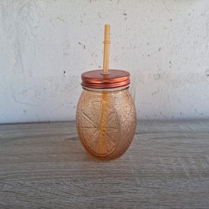 Citrus Design Glass with Lid