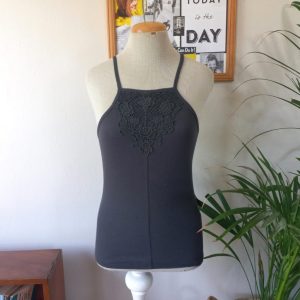 Grey Cami with Lace Detail | Small