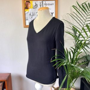 Black Long Sleeve Top | Small