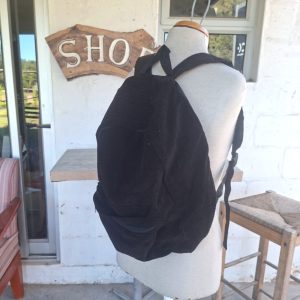 Black Corduroy Backpack
