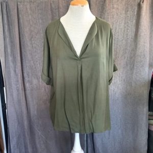 Olive Green Blouse | XL