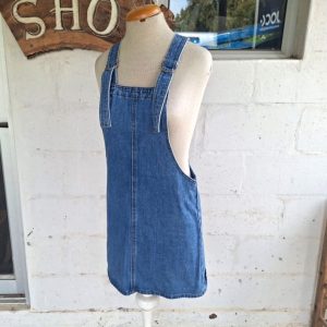 Denim Dungaree Dress | Small