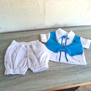 Blue and White Baby Outfit | 3-6 Months