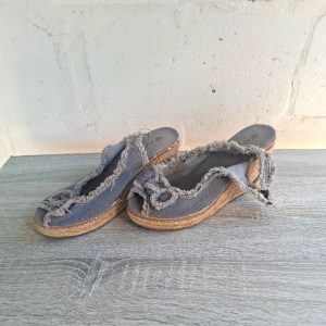 Denim Wedge Heels