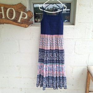 Navy and Floral Dress | 10 - 11 Years