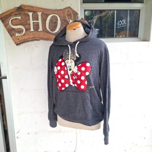 Grey Minnie Mouse Hoodie | Small