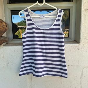 Navy and White Stripy Vest | 13-14 Years