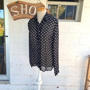 Black and White Polka Dot Shirt | 36