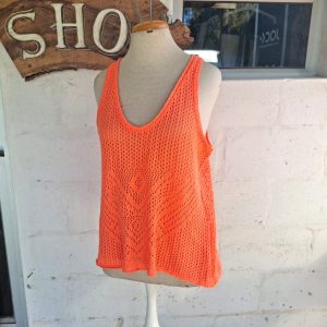 Orange Mesh Vest | Medium