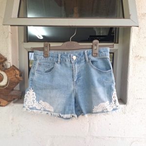 Denim Shorts with Lace Detail | 12 Years