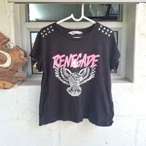 Black 'Renegade' T-shirt | 10-12 Years