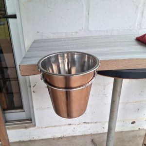 Rose Gold Ice Bucket with Table Attachment