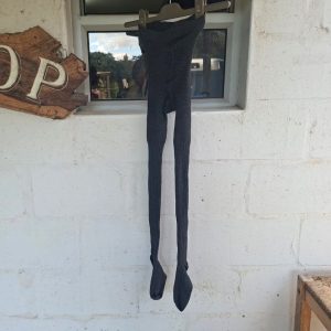 2 x Grey Knit Stockings | Small