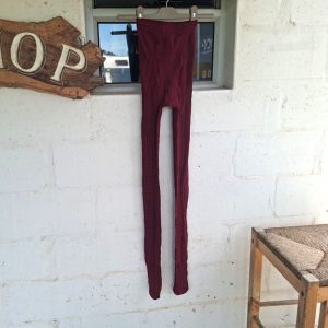 Maroon Wool Leggings