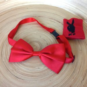 Red Bow Tie and Wrist Band