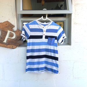 Blue and Grey Stripy T-shirt | 9-10 Years