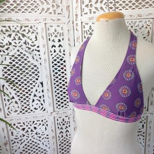 Purple Patterned Bikini Tops | 38