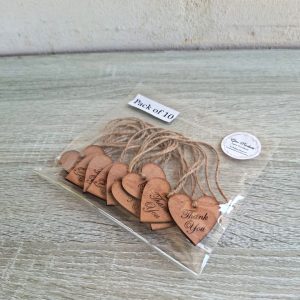 Wooden "Thank You" Tags with String | Pack of 10