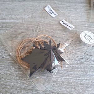 Chalk Star Tags with String | Pack of 10