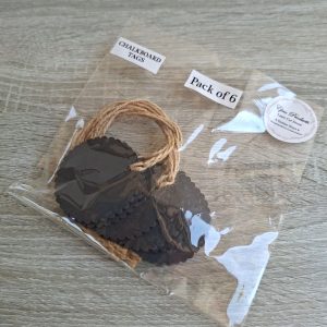 Chalk Round Tags with Surrated Edge and String | Pack of 10