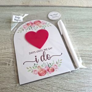 "Days Until We Say I Do" Fridge Magnet - Pink Heart
