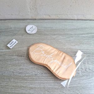 Gold Satin Eyemask | Bridesmaid
