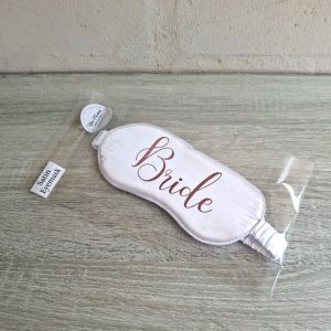 White Satin Eyemask | Bride