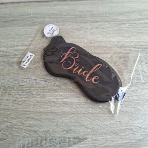 Black Satin Eyemask | Bride