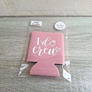 "I Do Crew" Pink Can Cooler