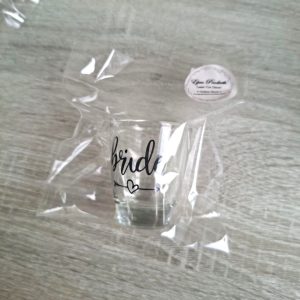 Tapered Shot Glass "Bride"