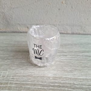 Riffled Bottom Shot Glass "The MC"