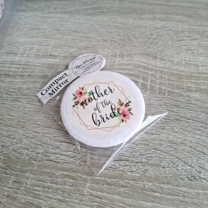 White Round Compact "Mother of the Bride"