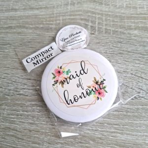 White Round Compact "Maid of Honour"