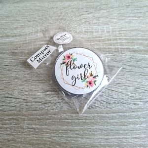 Clear Round Compact "Flower Girl"