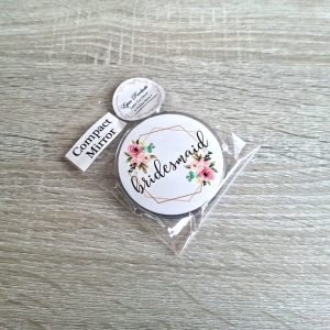 Clear Round Compact "Bridesmaid"