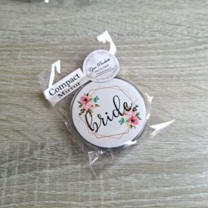 Clear Round Compact "Bride"
