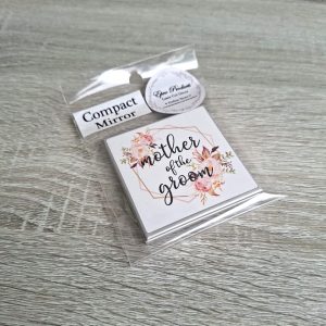 Square Silver Compact "Mother of the Groom"