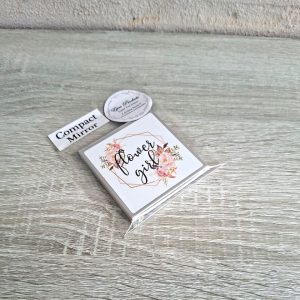 Square Silver Compact "Flower Girl"