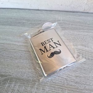 Stainless Steel Hip Flask "Best Man"