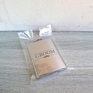 Stainless Steel Hip Flask "Groom"