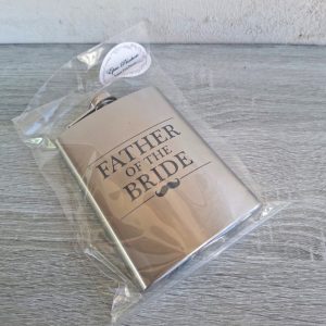 Stainless Steel Hip Flask "Father of the Bride"