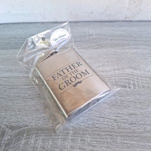 Stainless Steel Hip Flask "Father of the Groom"