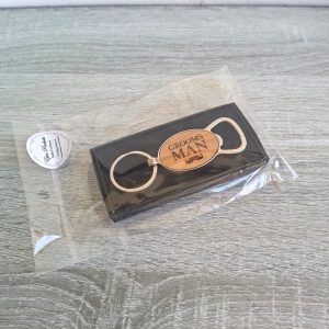 Bottle Opener with Wooden Insert "Grooms Man"