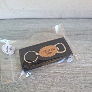 Bottle Opener with Wooden Insert "Groom"