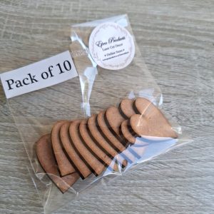 MDF Plain Hearts | 10 in a Pack