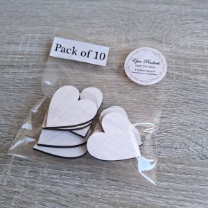 White Plain Hearts | 10 in a Pack