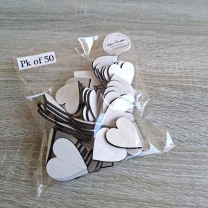 White Plain Hearts | 50 in a Pack