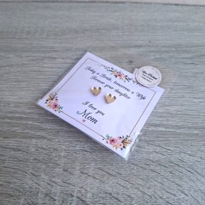 Gold Mirror Heart Earrings